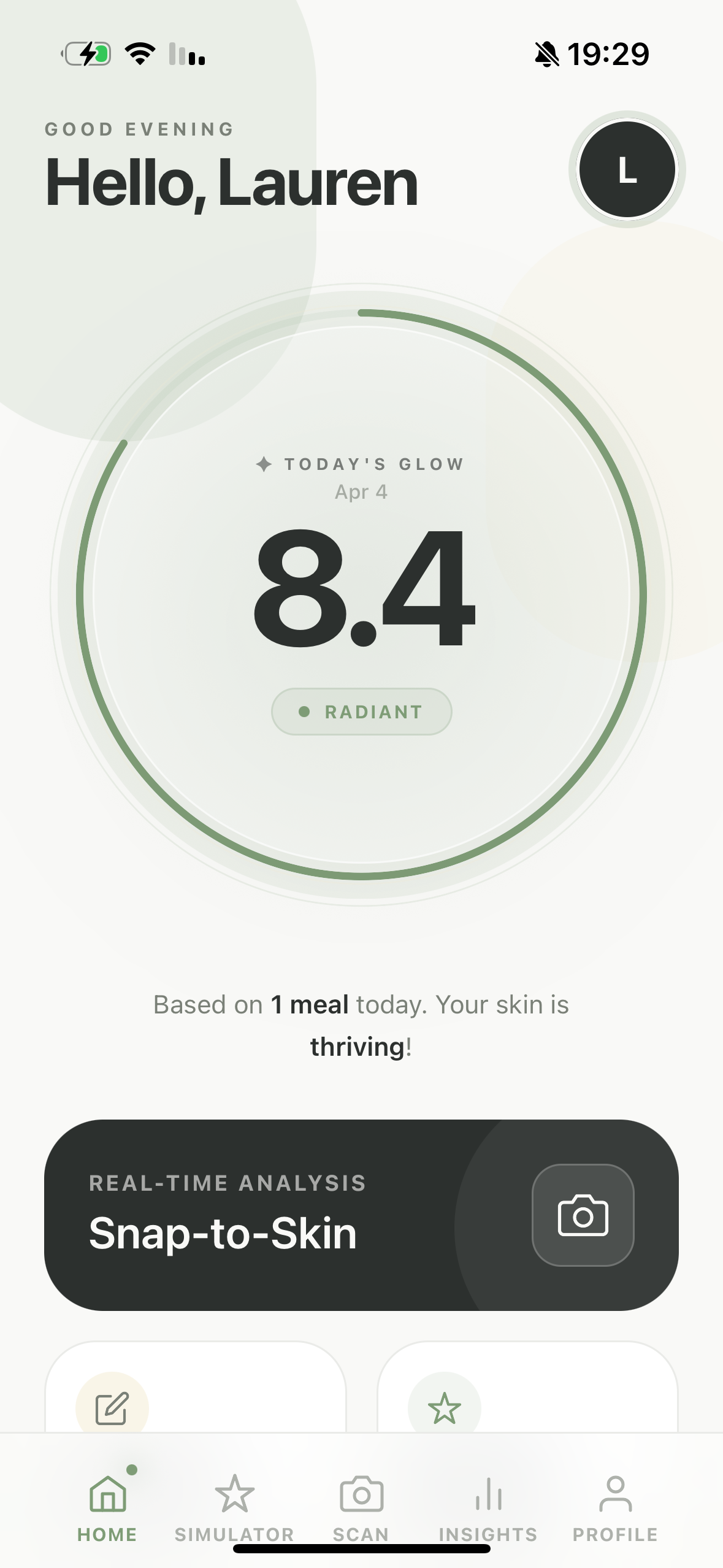 Glowcast App — Glow Score